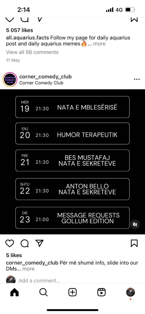 stand up comedy - tiranë