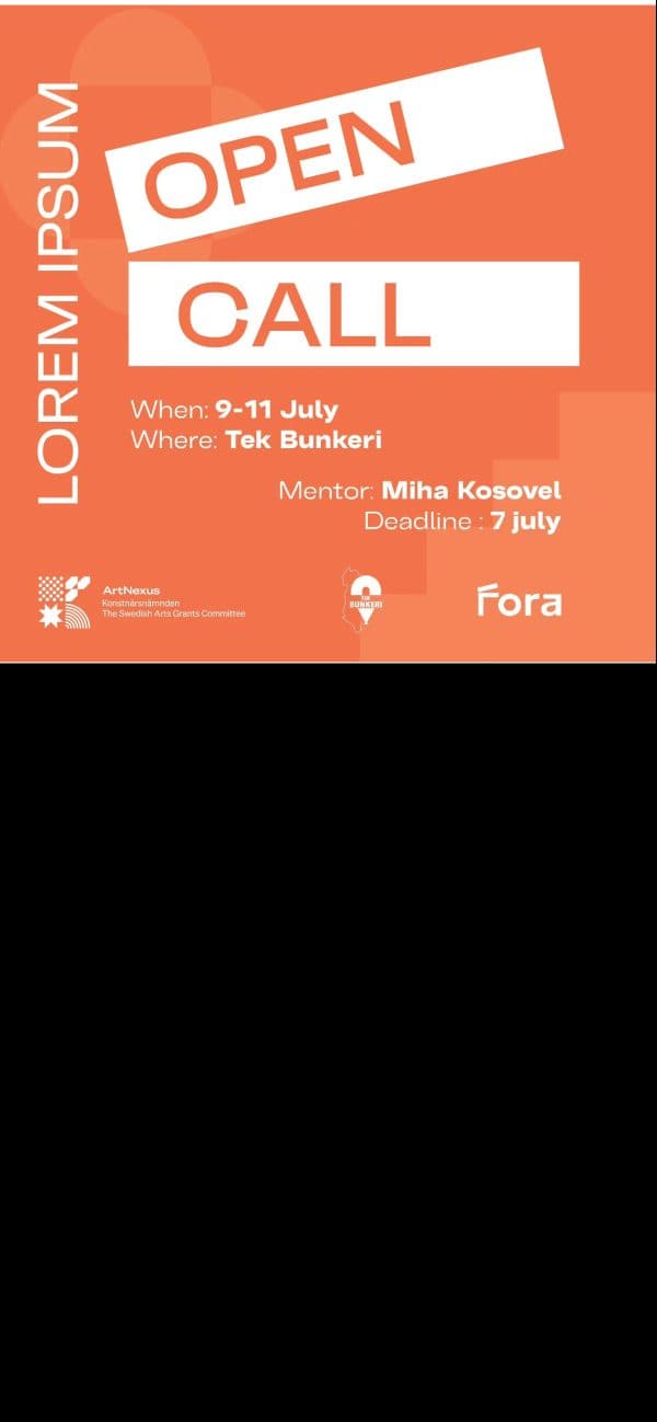 workshop open call