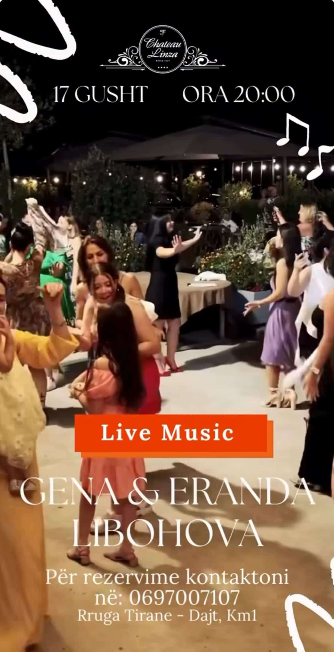 live music, gena, eranda libohova, tirana