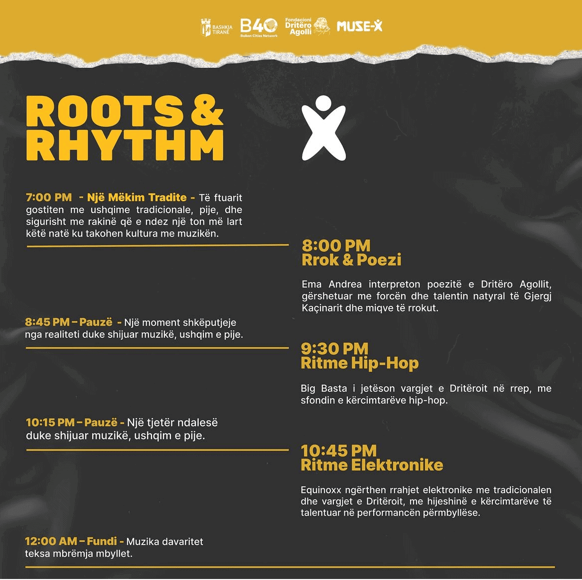 roots rhythm dritëro agolli tirana