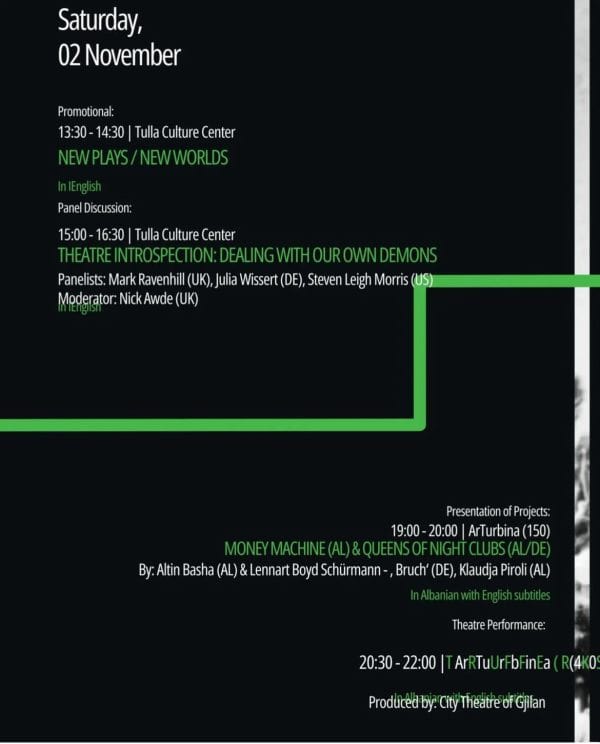 KOSOVO ALBANIA THEATRE SHOWCASE 29 October - 02 November 2024
