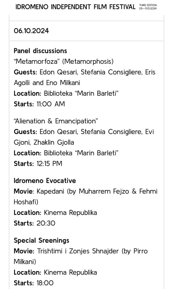 idromeno indipendent film festival