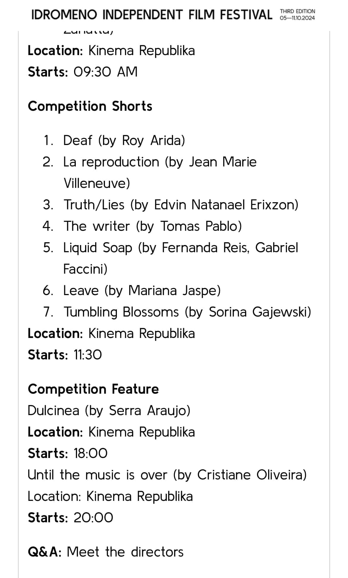idromeno indipendent film festival