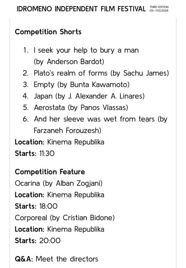 idromeno indipendent film festival