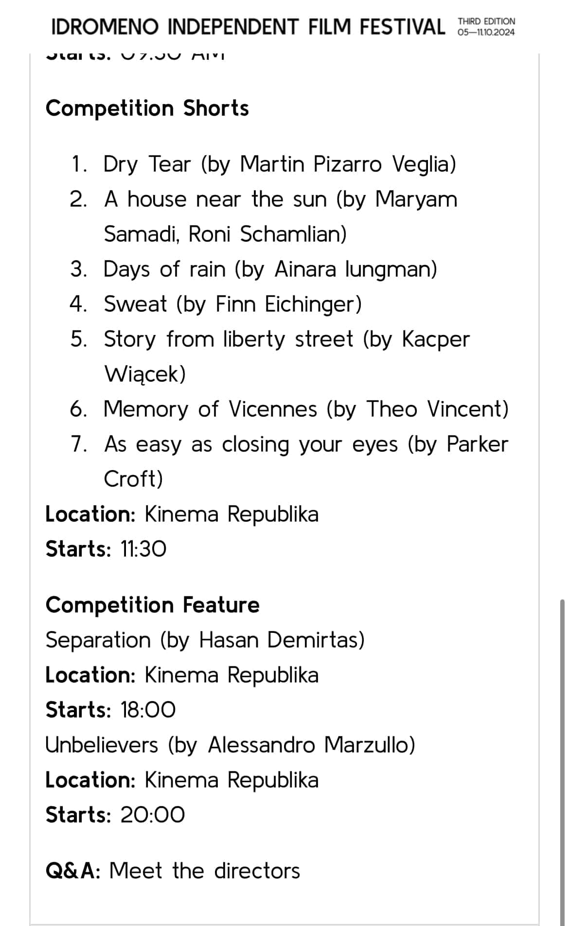 idromeno indipendent film festival
