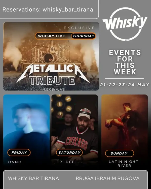 nightlife whisky tiranë
