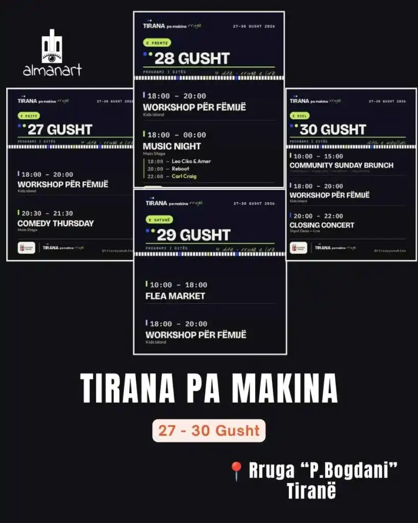 eventet kulturore të javës 24-31 gusht 2026