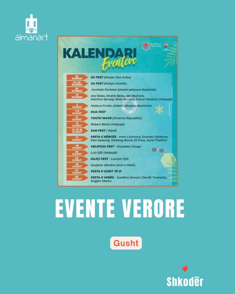 eventet e javës 17-23 gusht 2026 shqipëri