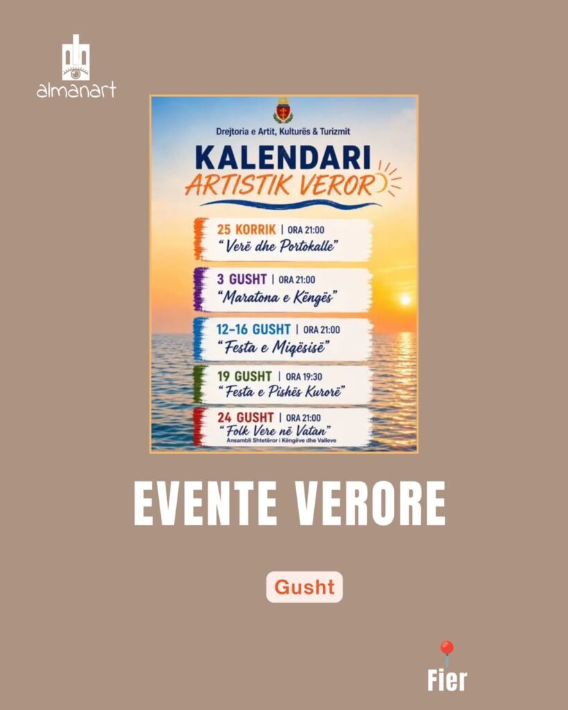 eventet e javës 17-23 gusht 2026 shqipëri