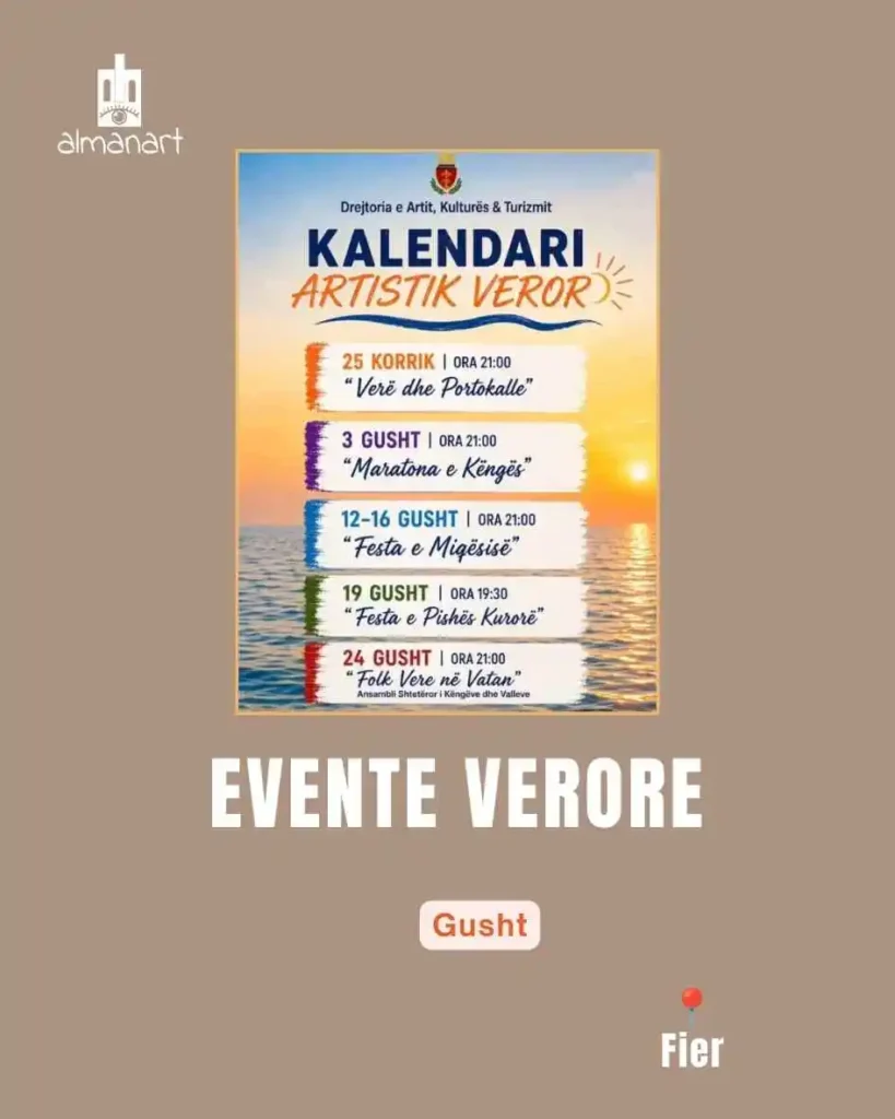 eventet kulturore të javës 24-31 gusht 2026