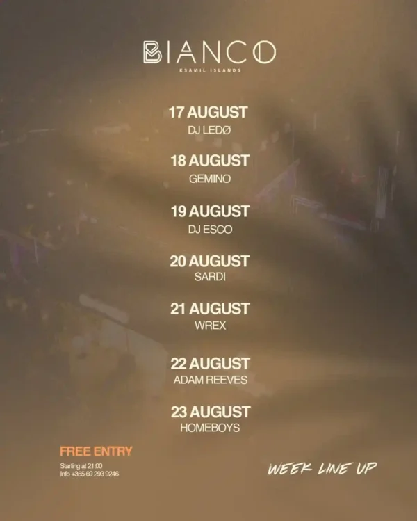 bianco ksamil nightlife