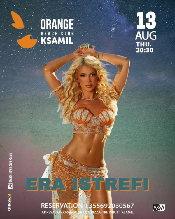 Era Istrefi Orange Ksamil