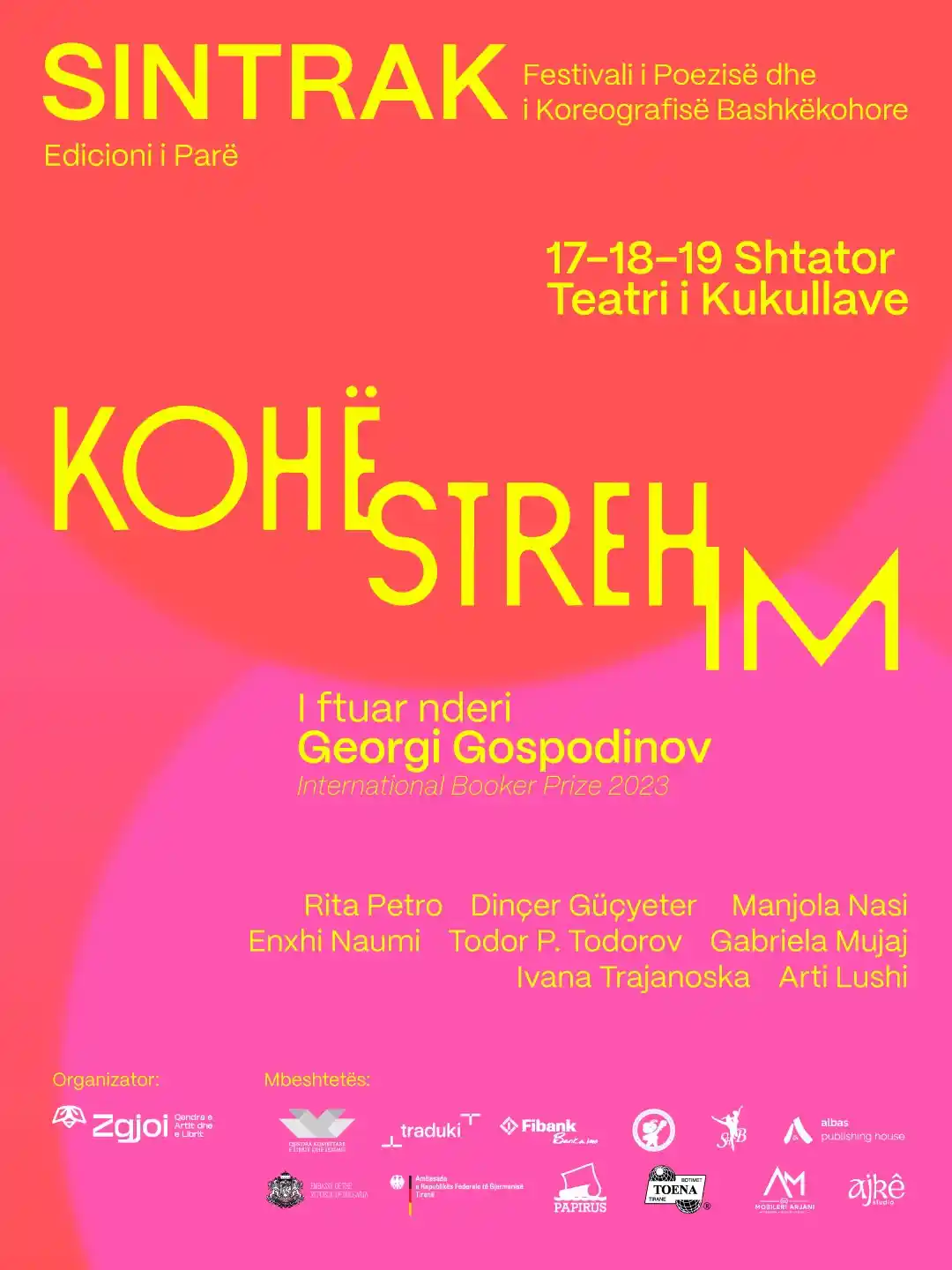 Edicioni i parë i Sintrak, Festivali i Poezisë dhe Koreografisë Bashkëkohore te Teatri i Kukullave, Tiranë