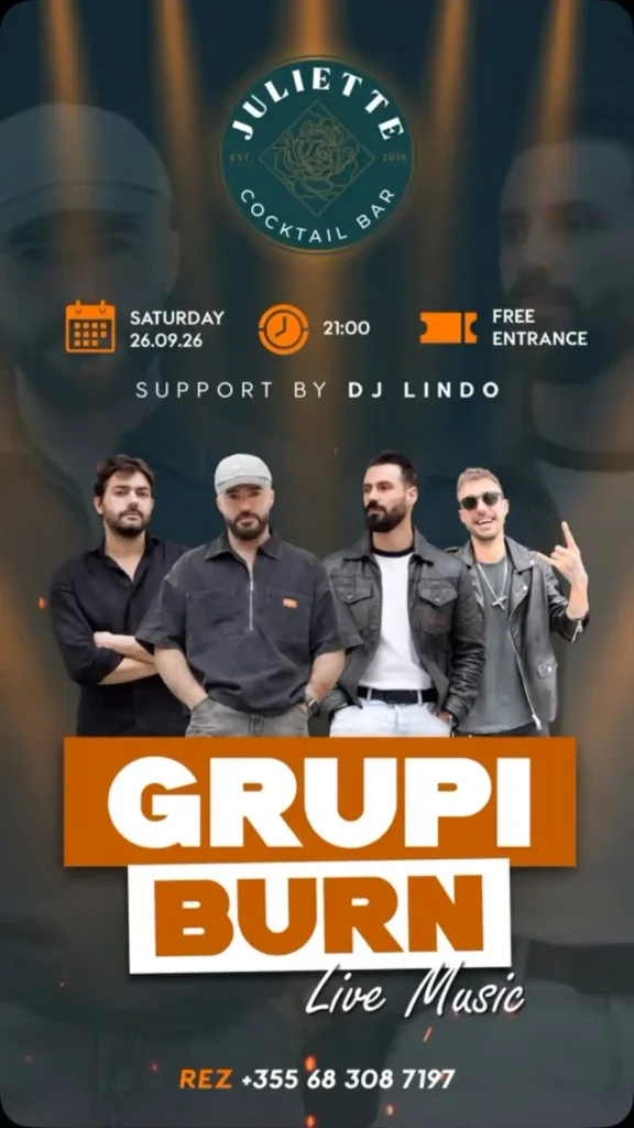 Grupi Burn te Juliette Cocktail Bar