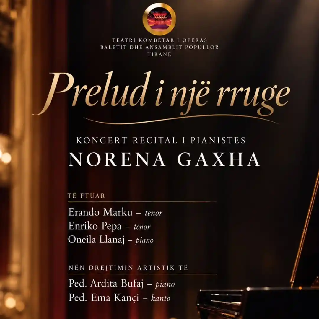 Koncert recital “Prelud i një rruge” nga pianistja Norena Gaxha te Holli Koncertor i TKOBAP