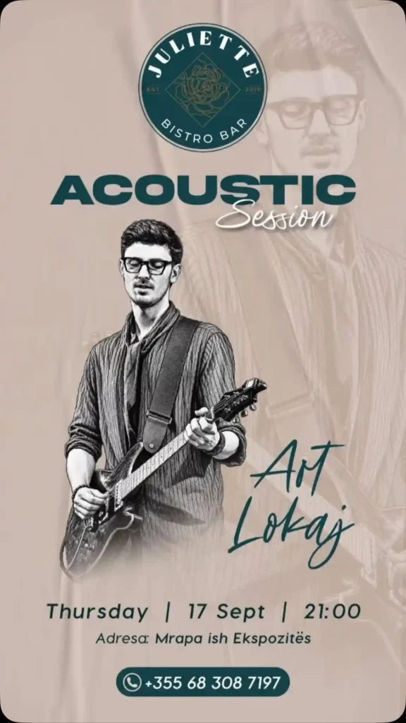 Live music nga Art Lokaj te Juliette Bistro Bar