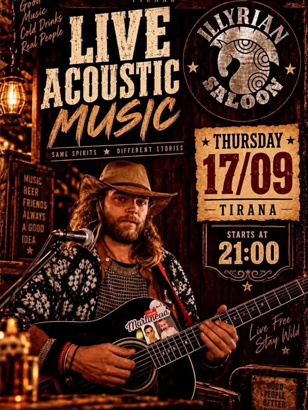 Live accoustic music te Illyrian Saloon