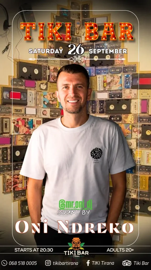 DJ ONI NDREKO te Tiki Bar