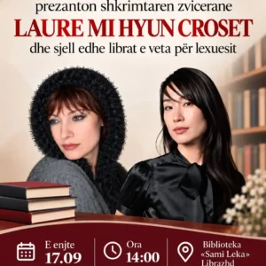 Takim me shkrimtaren Laure Mi Hyun Croset prezantuar nga Bessa Myftiu