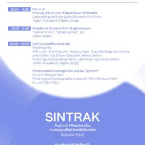 Sintrak - Festivali i Poezisë dhe Koreografisë Bashkëkohore