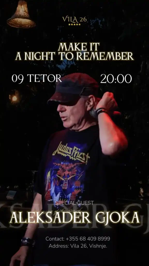 Live music nga Aleksandër Gjoka te Vila 26
