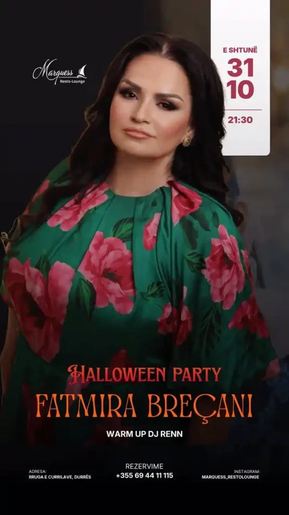HALLOWEEN NIGHT në MARQUESS me Fatmira Breçani
