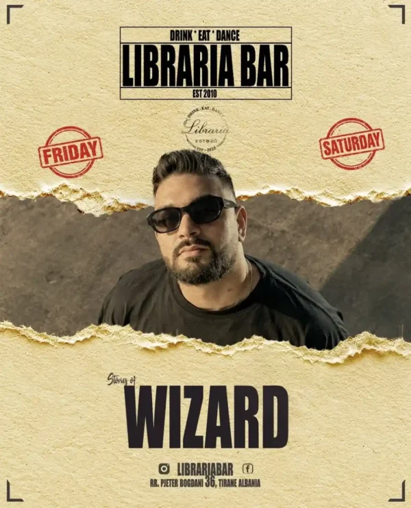 DJ Wizard Libraria Bar Tiranë